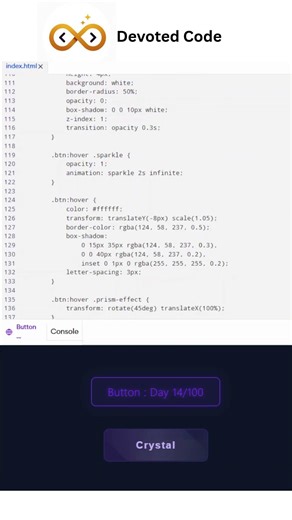 Button 14 /100 #coding #programming #gameplay #html #javascript #webdesign#shorts #buttons