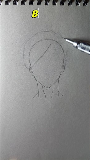 how draw anime hairs👦🏻|#art #arttutorial #shorts