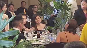 Rachelle Carrasco shares a sweet moment with Victor Consunji after she received her award at the Rising Tiger’s ball in Makati City. Carrasco is among this year’s Women of Purpose and Power. | via Anna Cerezo, ABS-CBN News | ABS-CBN News