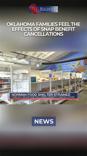 Oklahoma residents are feeling the effects of SNAP benefits being cancelled due to the ongoing government shutdown. Julia Roberts and Emma McAndrews have the story on #OUNightly. #SNAP #governmentshutdown #Oklahoma | OU Nightly | Facebook