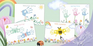 Spring Handprint Activity Posters Pack