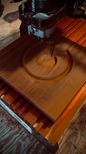 Trying an inlay with the CNC for the first time! Got commissioned...