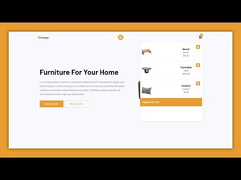 Shopping Cart Tutorial | JSON & Vanilla JS Project | Furniture Website