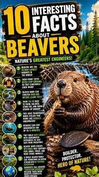🦫 10 Interesting Facts About Beavers | Nature’s Greatest Engineers! #facts #wildlifefacts #shorts
