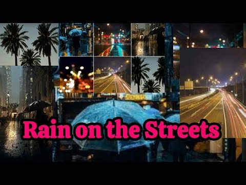 Rainy Night: A Dance of Raindrops on the Asphalt