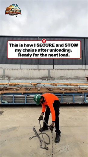 Day26 of year 2026. Flatbed trucking tips. This is how I secure and stow my chains after unloading.