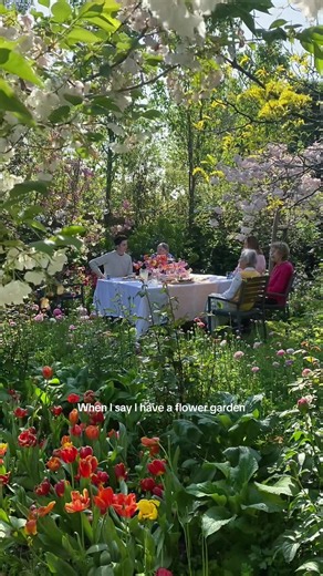 The flower garden is my magical heaven. You’ll find me hiding in spring 🌸☺️ #flowers #flowergarden #nature #garden #flower