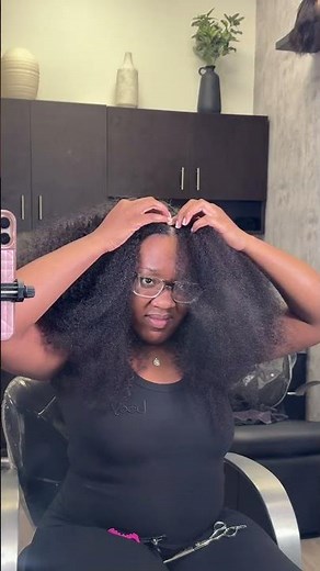 Flip over kinky curly quick weave 🥰