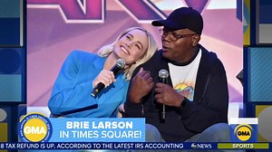 "He says he's not intimidating but he is." Brie Larson on meeting Samuel L. Jackson for the first time ever and winning him over. gma.abc/2Kv1ezJ | Good Morning America