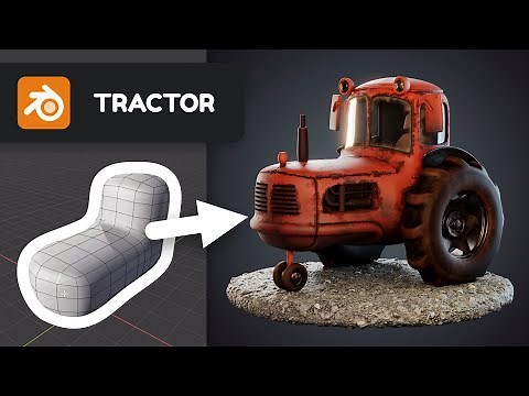 Tractor in Blender 2.90 - 3D Modeling Timelapse