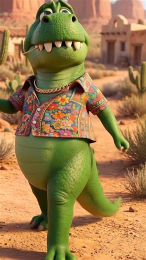 DinoRex3D | Animación y Humor on Instagram: "🌵 POV: Yo saliendo de la oficina el viernes sabiendo que no vuelvo hasta el lunes 🏖️🍻 ¡El cuerpo lo sabe y mi cola de dinosaurio también! 💃✨ Con mi camisa floreada y mi cadena de oro, estoy listo para ser el alma de la playa (o de la sala de mi casa). 🌴🕺 ¿Quién más ya tiene modo vacaciones activado? ¡Etiqueta a tu compa el que siempre arma el plan! 🦖🔥 #cumbia #viernes #mood #vacaciones #dinosaurio #baile #fiesta #verano #fyp #parati #foryourpa