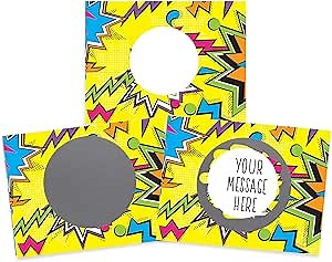 My Scratch Offs 50 Pack Zig Zag Yellow DIY Custom Make Your Own Scratch Off Cards for Teacher Supplies, Classroom Must Haves, Motivational Cards for Students & Small Business