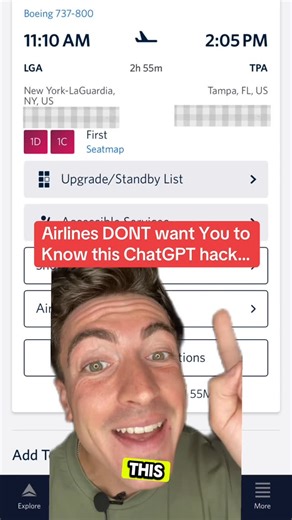 Nicholas Kalstek on Instagram: "Airlines DONT want You to Know this Chat GPT Hack🤫 Use these three prompts to find the best travel deals for discounted flights Too long for the caption- see below in pinned comments👇"