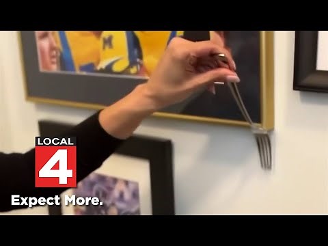 Life Hack: Using a fork to hang a picture frame