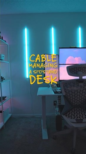 how to cable manage a standing desk