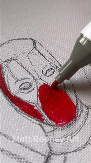 Drawing Deadpool Marvel Canvas Part 1