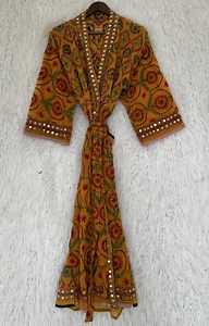 Embroidered Phulkari Kimono Robe: Indian Suzani Duster # 22 - Etsy