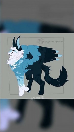 Aether Speedpaint || #art #speedpaint #timelapse #drawing #blue #wolf #wings