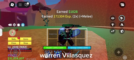 Tanjiro Skin Reference in Blox Fruits Gameplay