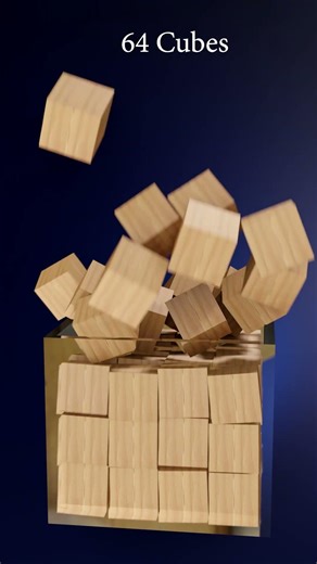 Wooden Cube Physics Drop Simulation From 1 To 15,872