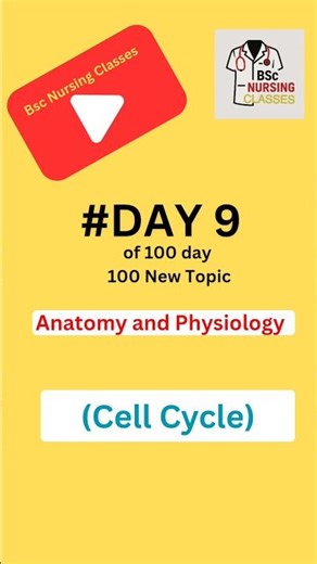 Day9/100 Cell Cycle | Phases Explained in 60 Seconds 🧬|#bscnursing #biology #science #cellcycle