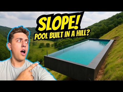 How to design a pool on a hill!