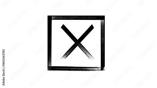 Animated UI element of a looping 'X' icon, designed for web developers and motion graphic artists with an alpha channel.