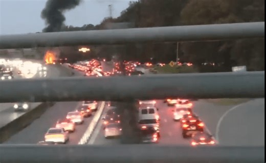 VSP: Tractor-trailer driver dies in fiery crash with sedan on I-64