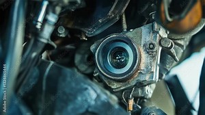 Innovative production monitoring system uses an integrated camera observing the manufacturing process, ensuring quality control and efficient workflow in an industrial setting