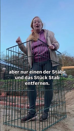Katharina erklärt, wie wir unseren Doppelstabmattenzaun in drei einfachen Schritten gebogen