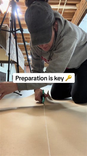 Banner prep - ASMR edition 🎨 #paintedbanner #bannerpainting #asmrsounds