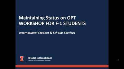 Maintaining Status on OPT