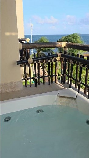 Your hotel room comes with a private ocean-view hot tub 🌊🛁☀️