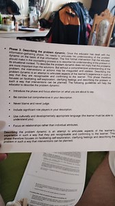 Phase 3: Describing the problem dynamic. Once the educator has ... | Filo