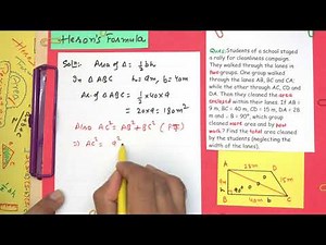 Class 9 Chapter 12 Example 5 | Calculate Area of Triangle by using Heron's Formula | (Old book)