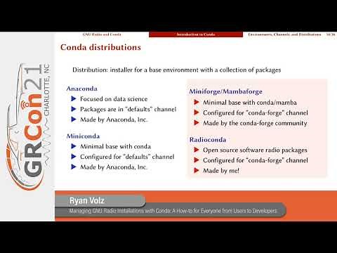 GRCon21 - Managing GNU Radio Installations with Conda