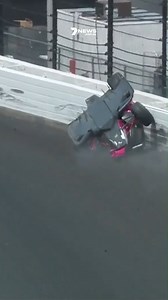 A horror crash at the Indy 500 has seen a wheel fly past spectators in a packed grandstand. Driver Kyle Kirkwood was able to walk away from the accident unscathed. #7NEWS #indy500 | 7NEWS Australia