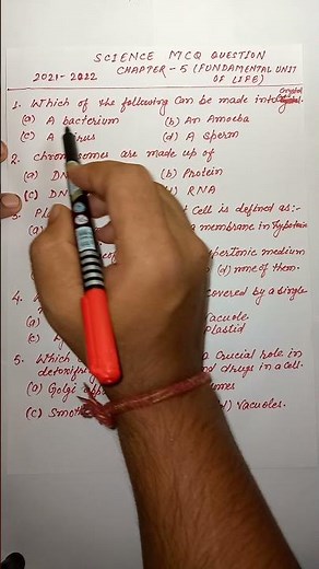 class 9th science chapter-5 {fundamental unit of life} || MCQ Question For exam 2021-22 || important