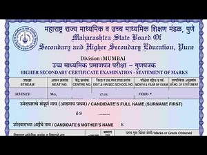 Maharashtra board marksheet details certificate no,registration no, serial no, marksheet no ,roll no