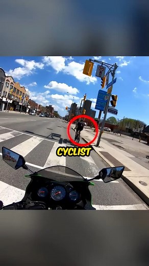 Cyclist hits biker. | Dash Cam Moments