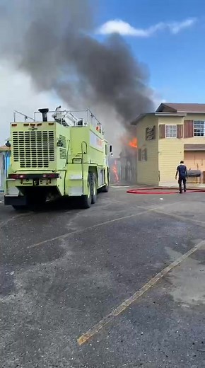 Firefighters are working to prevent a fire at Arawak Cay from spreading to even more stalls. Authorities said at least four structures have been impacted, included Goldies. Video: Travis Cartwright-Carroll | The Official Nassau Guardian Ltd. (1844)
