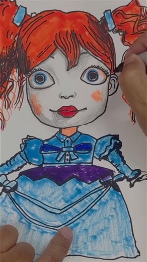 How to Draw Poppy Doll from Poppy Playtime 🎨 #shorts #drawing