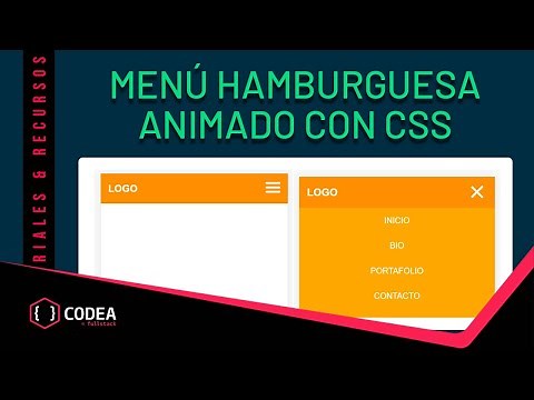 Menú Hamburguesa responsive con HTML CSS y Javascript