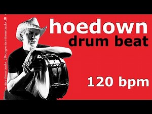 Country Drum Beat 120 BPM - Drum Backing Track - Hoedown Drum Beat with Brushes - #4