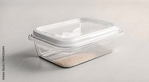 Plastic Food Container Mockup with an elegant outer packaging design