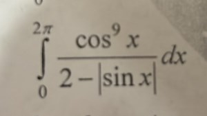 Evaluate the definite integral:\int_{0}^{2\pi} \frac{\cos^9 x... | Filo