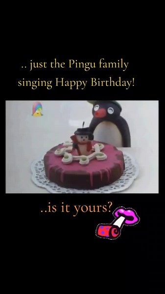 Pingu Birthday Cake Celebration