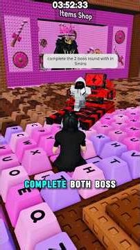 Foltyn Challenge me To beat Boss Stages 😱 #roblox​ #robloxshorts​ #keyboardescape​ #foltyn