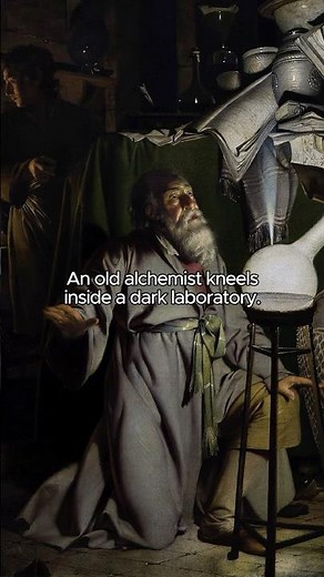 The Alchemist Discovering Phosphorus (1771) by Joseph Wright of Derby #art #painting #history