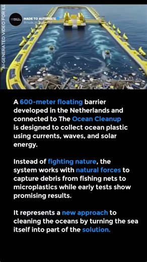 The 600-Meter Barrier Cleaning Our Oceans 🌊♻️